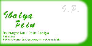 ibolya pein business card